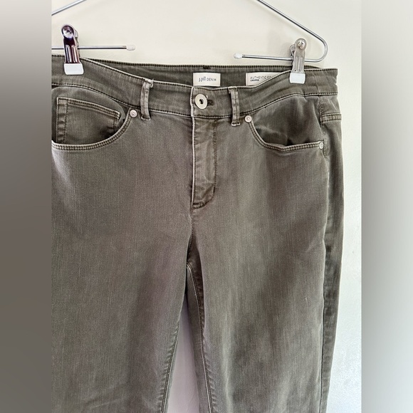 J Jill denim authentic fit cropped women’s green pants size 8 - Picture 3 of 12
